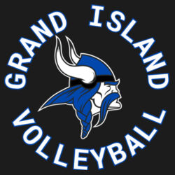 GI VIKINGS Volleyball  - Ladies PosiCharge ® Tri Blend Wicking Long Sleeve Hoodie Design