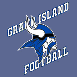 GI VIKINGS Football w/Player Name - Ladies PosiCharge ® Tri Blend Wicking Long Sleeve Hoodie Design