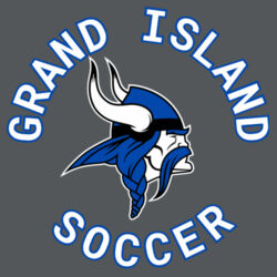GI VIKINGS Soccer w/Player Name - Sport Wick ® Mineral Freeze Fleece Colorblock Hooded Pullover Design