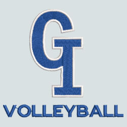 GI Interlocking Volleyball w/Player Name on Sleeve - Essential Fleece Pullover Hooded Sweatshirt Design