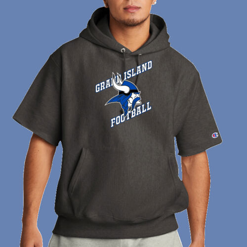 GI VIKINGS Football - Reverse Weave ® Short Sleeve Hooded Sweatshirt Thumbnail
