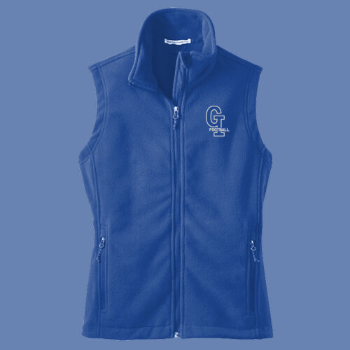 GI Interlocking Football - Ladies Value Fleece Vest Thumbnail