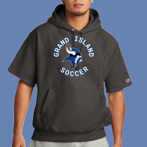 GI VIKINGS Soccer - Reverse Weave ® Short Sleeve Hooded Sweatshirt Thumbnail