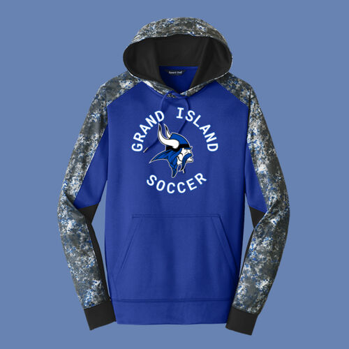 GI VIKINGS Soccer - Sport Wick ® Mineral Freeze Fleece Colorblock Hooded Pullover Thumbnail