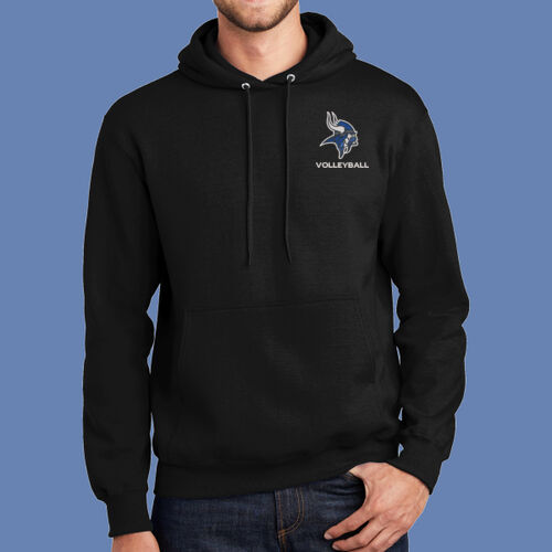GI VIKINGS Volleyball w/Player Name on Sleeve - Essential Fleece Pullover Hooded Sweatshirt Thumbnail