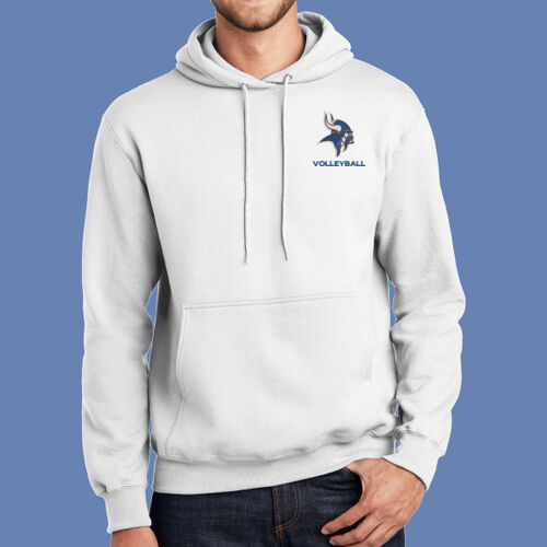 GI VIKINGS Volleyball w/Player Name on Sleeve - Essential Fleece Pullover Hooded Sweatshirt Thumbnail