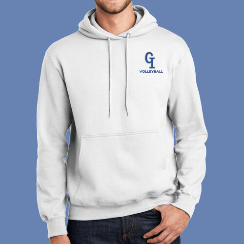 GI Interlocking Volleyball w/Player Name on Sleeve - Essential Fleece Pullover Hooded Sweatshirt Thumbnail