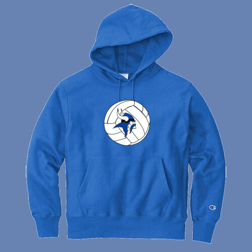 GI VIKINGS Volleyball w/Player Name - Reverse Weave ® Hooded Sweatshirt Thumbnail
