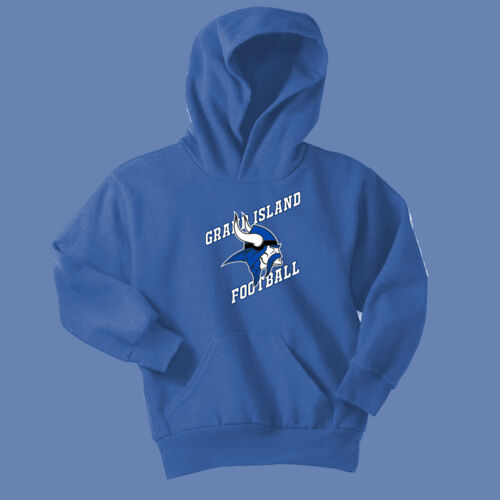 GI VIKINGS Football - Youth Core Fleece Pullover Hooded Sweatshirt Thumbnail